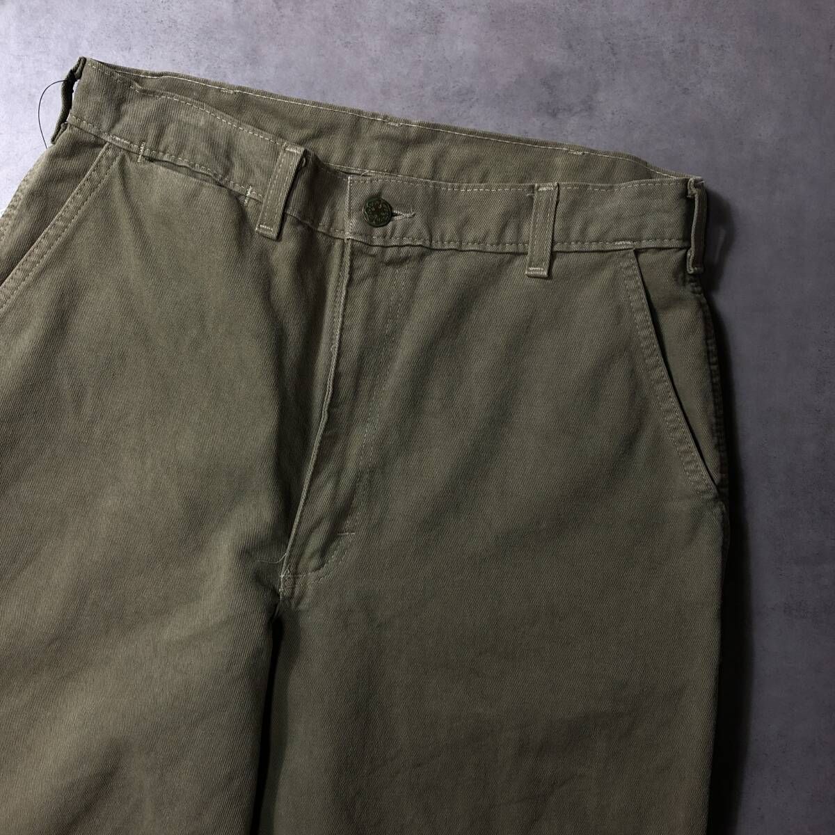 GQ3956◇OSHKOSH：TALONペインターパンツ◇カーキ系 80s USA製 