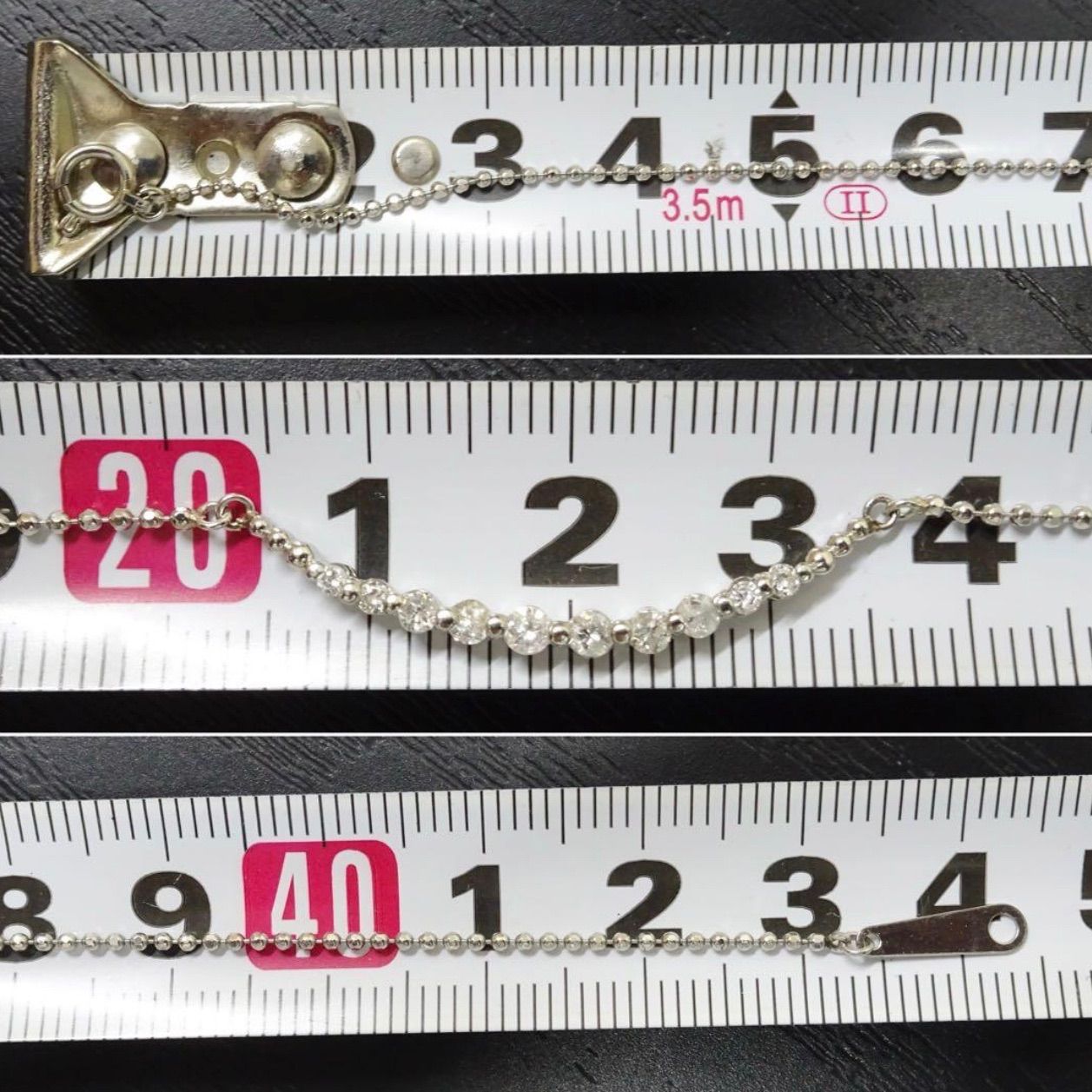 pt850 pt900 プラチナネックレス トップ付き 色石 ボールチェーン pt850 pt900 プラチナネックレス トップ付き 色石 ボールチェーン