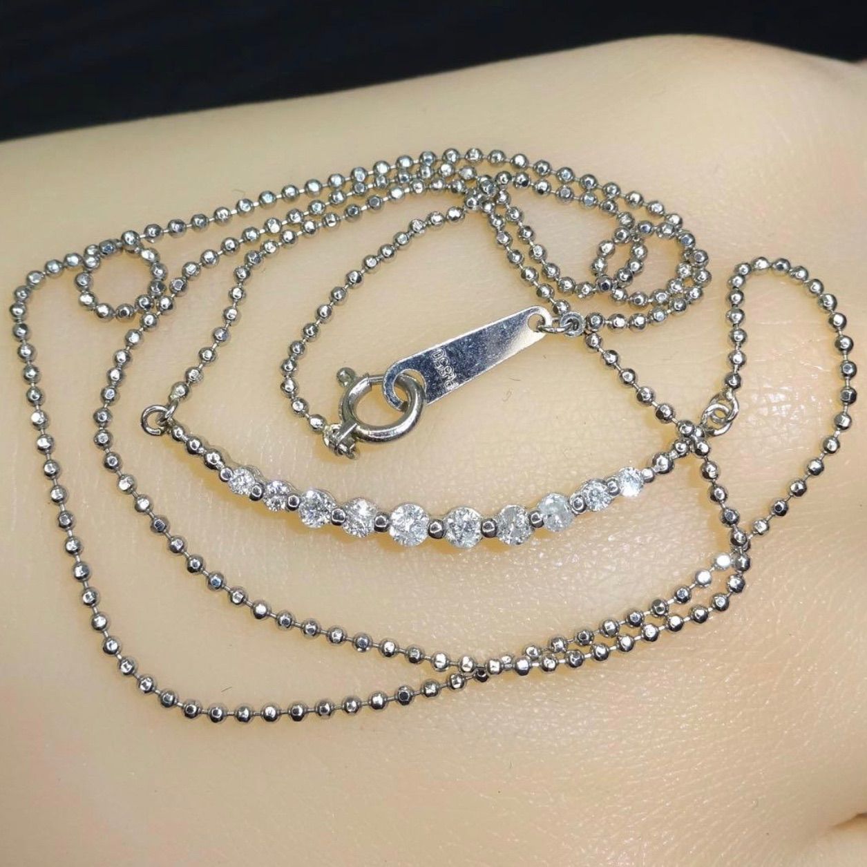 pt850 pt900 プラチナネックレス トップ付き 色石 ボールチェーン pt850 pt900 プラチナネックレス トップ付き 色石 ボールチェーン