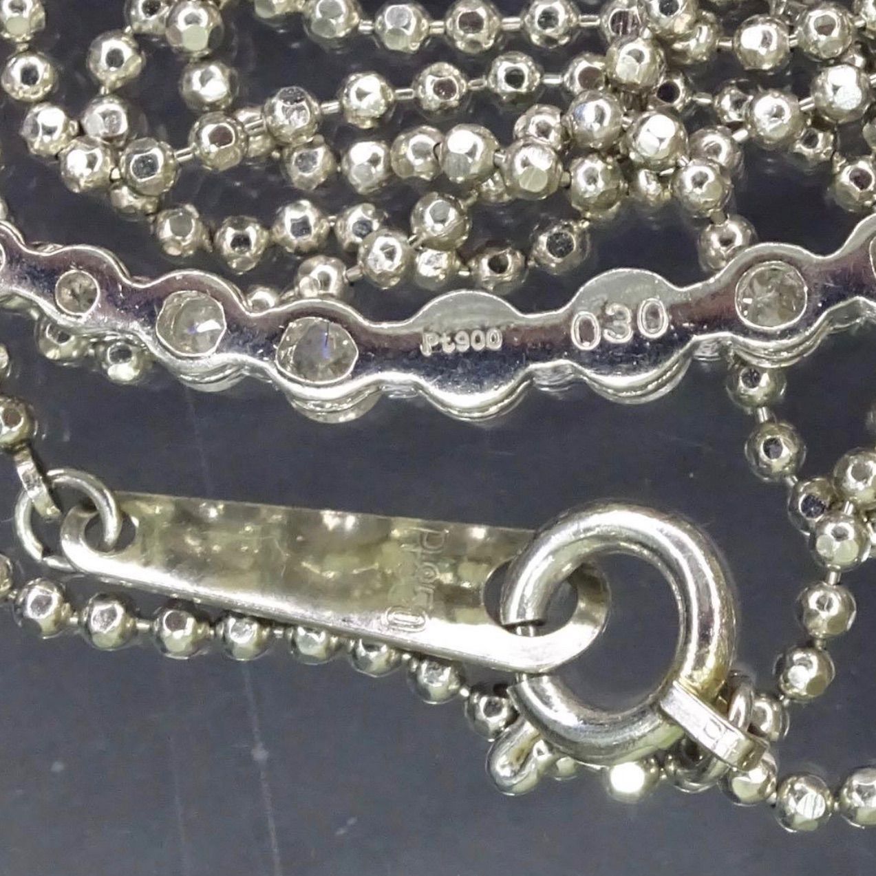 プラチナ pt900 pt850 天然ダイヤモンド0.30ct バーデザイン