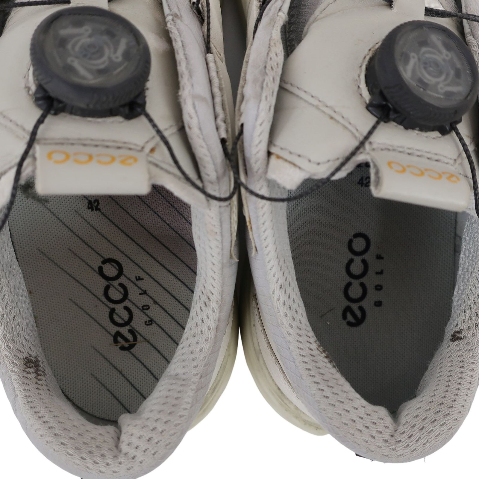 ECCO スパイクレスゴルフシューズ ホワイト 42 ECCO スパイクレスゴルフシューズ ホワイト 42