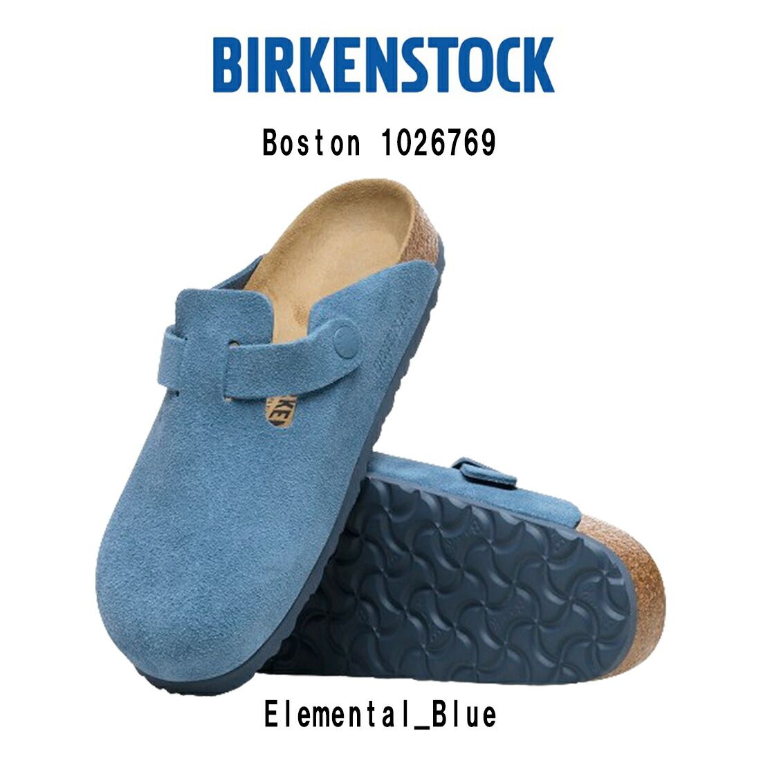 ビルケンシュトック クロッグサンダル シューズ Boston Suede Leather ボストン スエード レザー ブルー ユニセックス 1026769 Regular