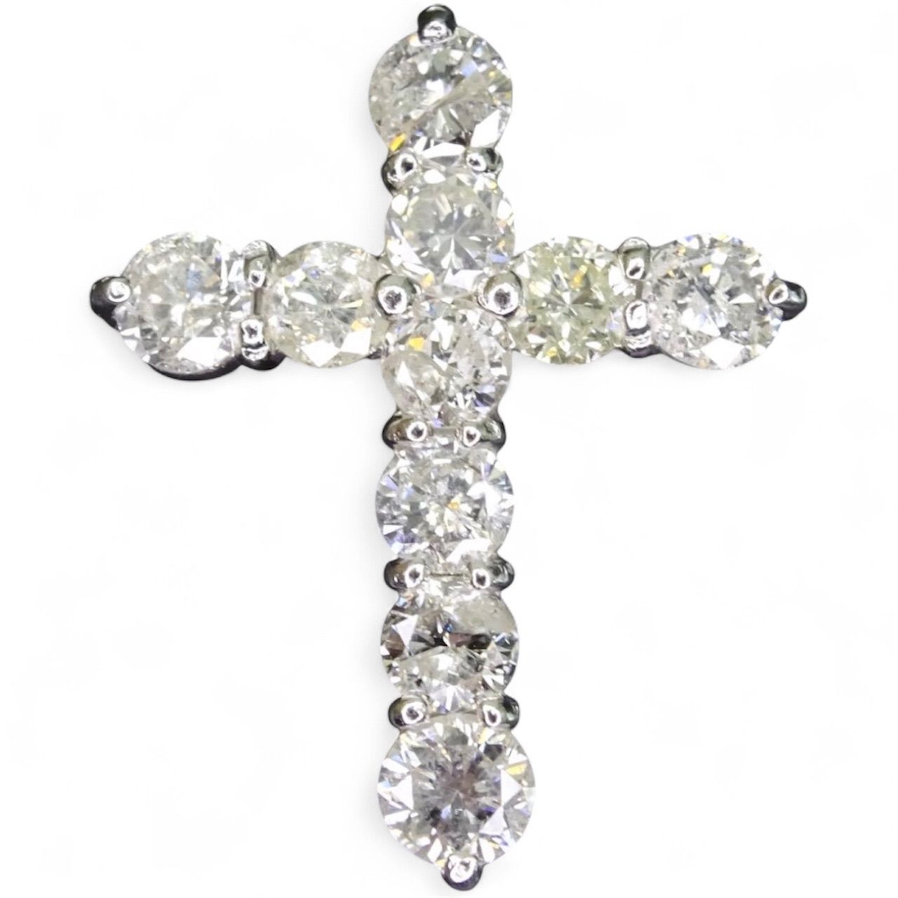 プラチナ pt900 天然ダイヤモンド1.00ct クロス デザイン プラチナ pt900 天然ダイヤモンド1.00ct クロス デザイン