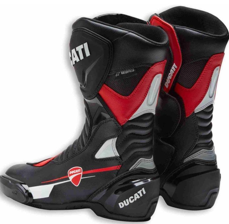 DUCATI バイク用ブーツ サイズ42 黒/赤 DUCATI バイクブーツ DUCATI