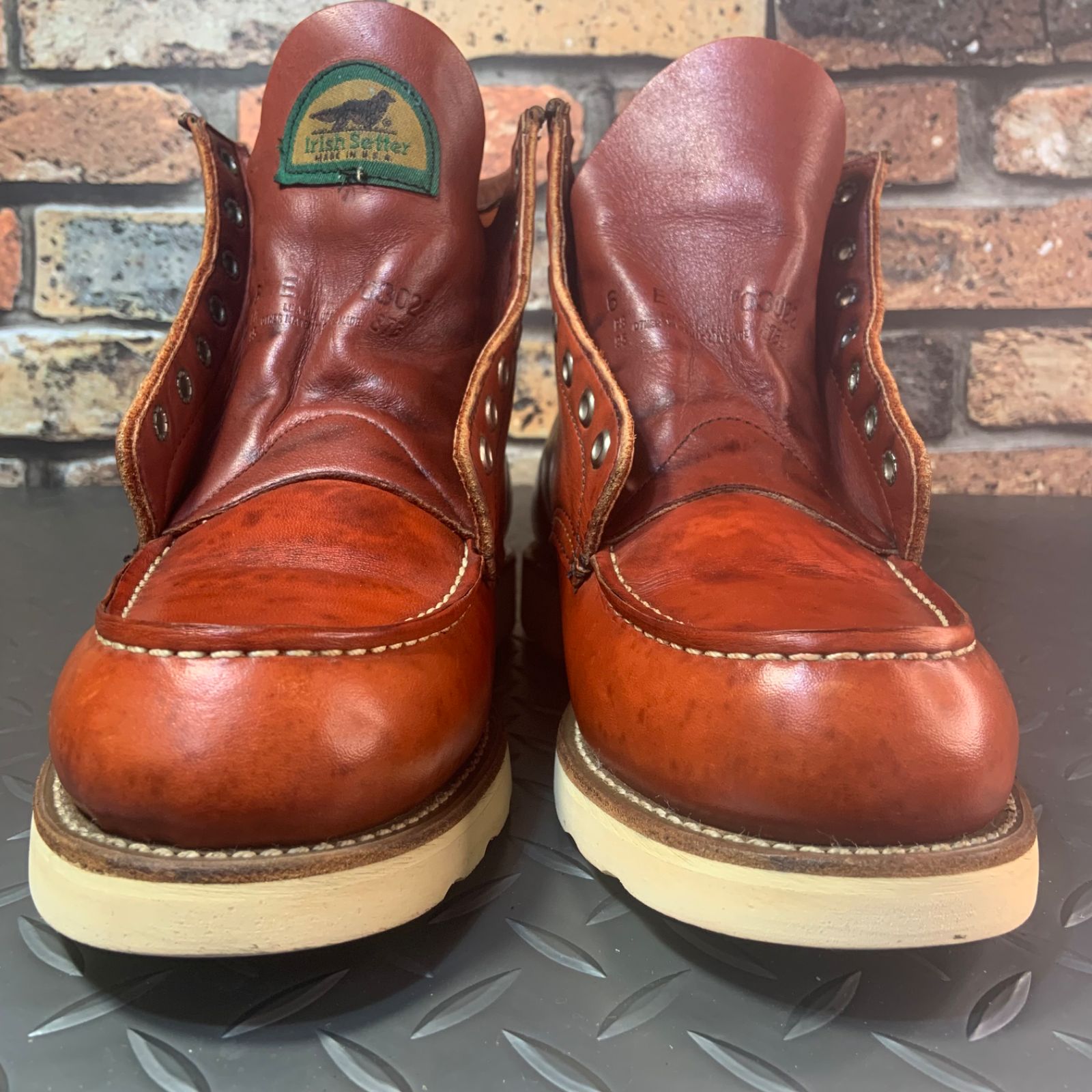 ☆REDWING 875 半円犬タグ 1995年製 US6E JP24㎝ VINTAGE レッド