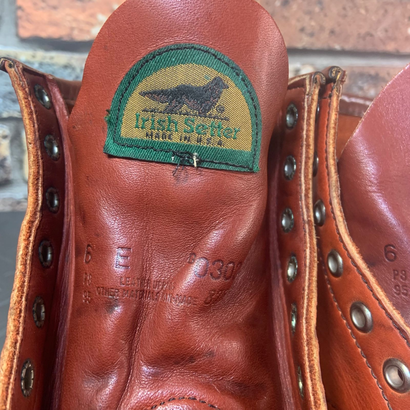 ☆REDWING 875 半円犬タグ 1995年製 US6E JP24㎝ VINTAGE レッド