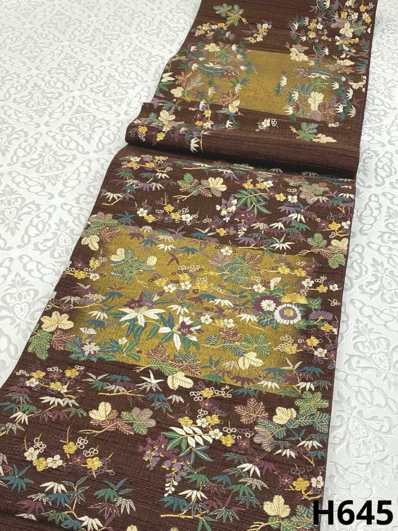 袋帯　使用２回　蘇州刺繍　金通し 袋帯 使用2回 蘇州刺繍 金通し