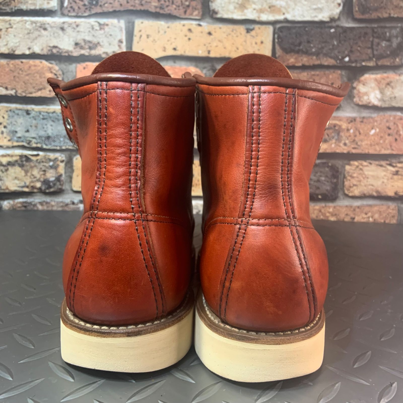 ☆REDWING 875 半円犬タグ 1995年製 US6E JP24㎝ VINTAGE レッド
