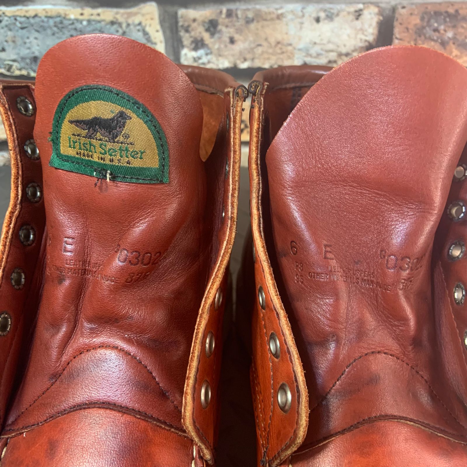☆REDWING 875 半円犬タグ 1995年製 US6E JP24㎝ VINTAGE レッド