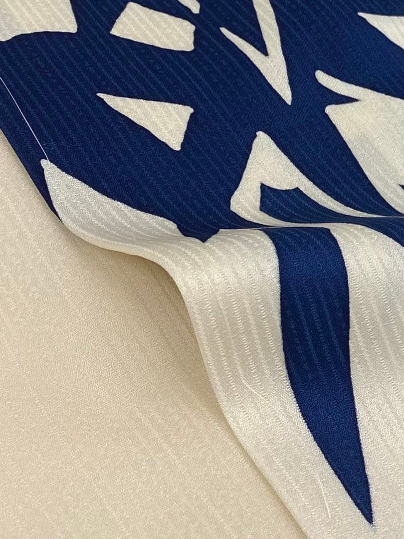 付け下げ 訪問着 型友禅 金彩 紋意匠 笹文様 正絹 躾糸付き KH139