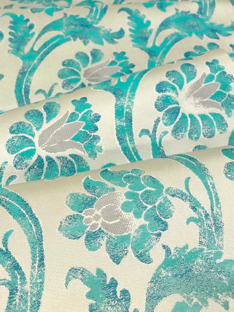 菱屋善兵衛謹製 木野織物 西陣織 袋帯 未使用品 正絹 新橋色系 六通