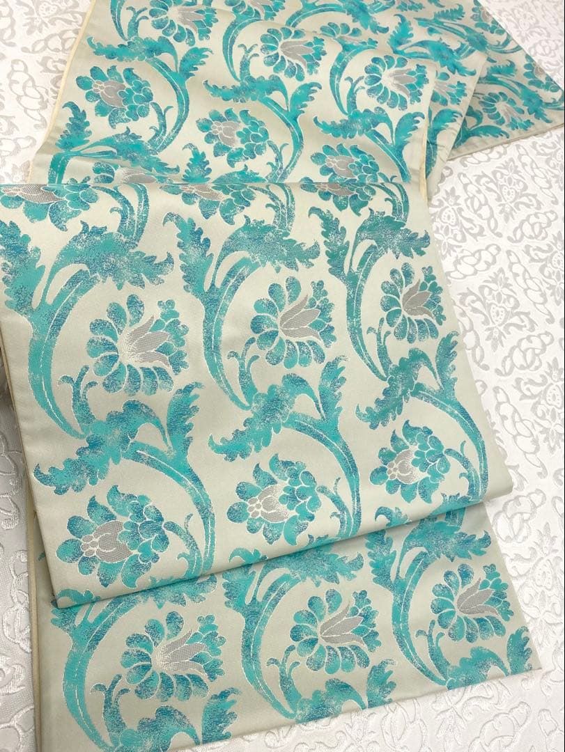 菱屋善兵衛謹製 木野織物 西陣織 袋帯 未使用品 正絹 新橋色系 六通 菱屋善兵衛謹製 木野織物 西陣織 袋帯 未使用品 正絹 新橋色系 六通