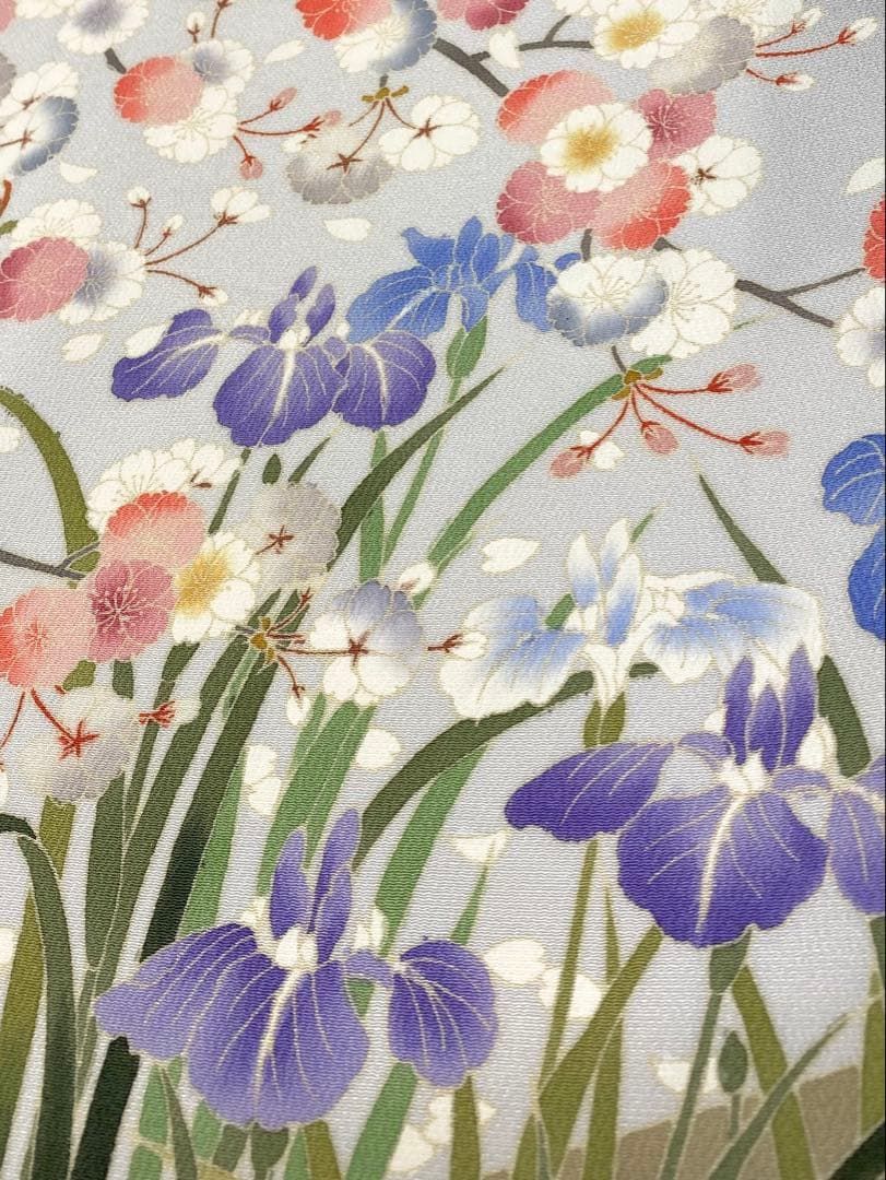 秀美 十日町友禅 訪問着 落款入 未仕立て品 仮絵羽 春夏秋冬 八掛付き 正絹 秀美 十日町友禅 訪問着 落款入 未仕立て品 仮絵羽 春夏秋冬 八掛付き