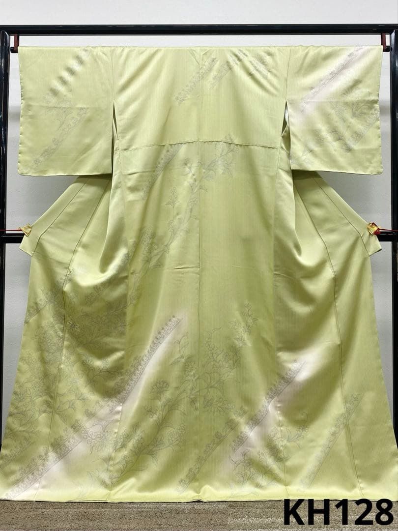 付け下げ 訪問着 銀駒 銀彩 紋意匠 新品未使用品 正絹 躾糸付き KH128 