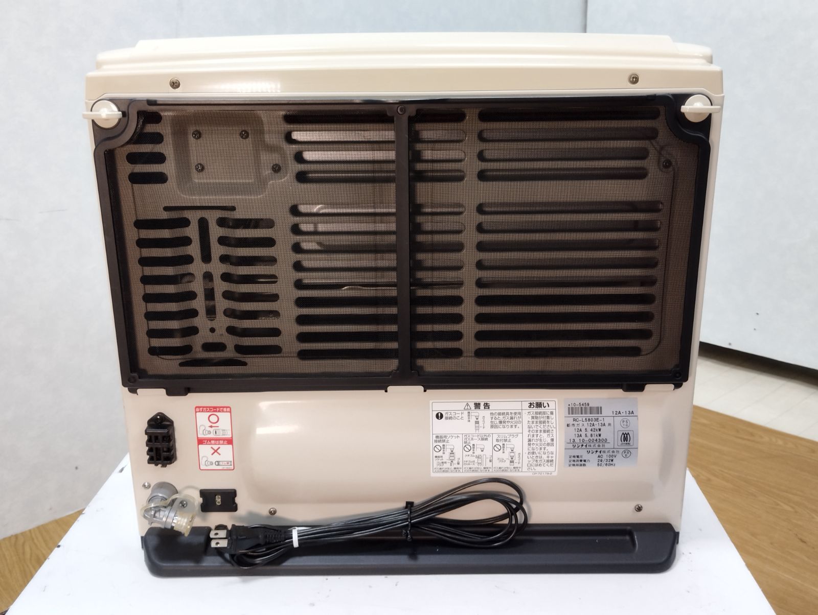 Y☆281 リンナイ ガスファンヒーター RC-L5803E-1 都市ガス