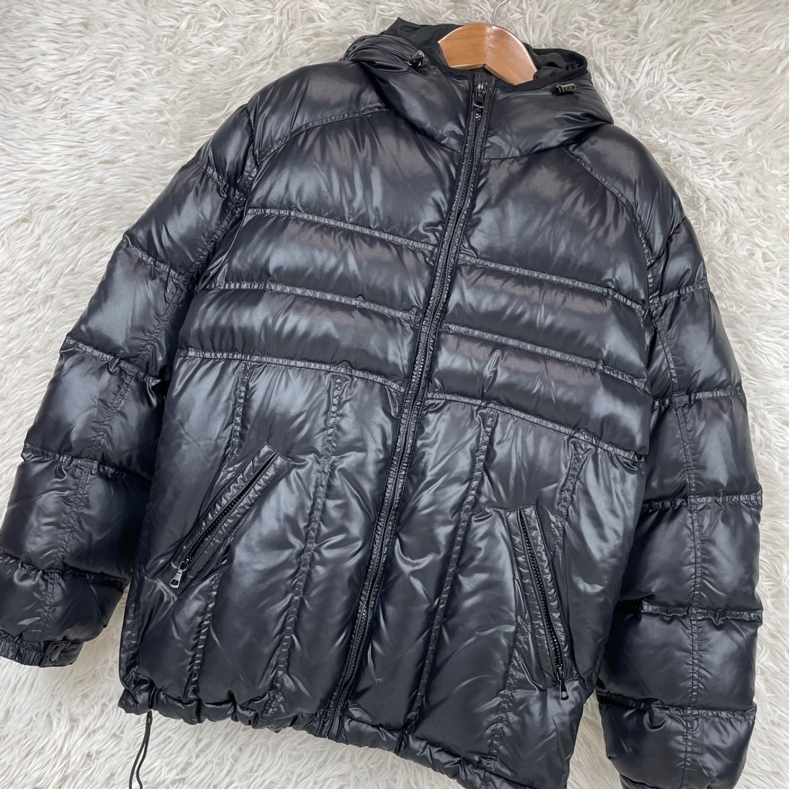 old UNIQLO 00s down jacket y2k 光沢 短丈 テック 00s UNIQLO ファー 