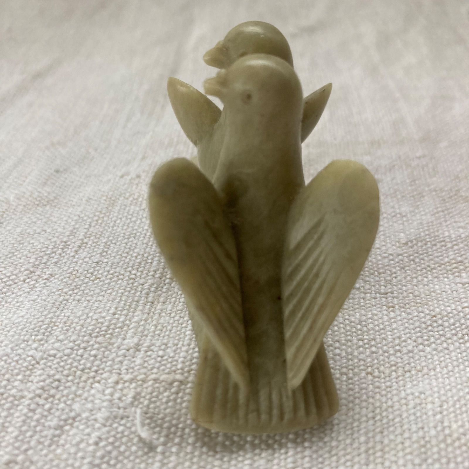 石製の鳥の置物 オブジェ 彫刻 ブロカント 古道具 古物 アンティーク 