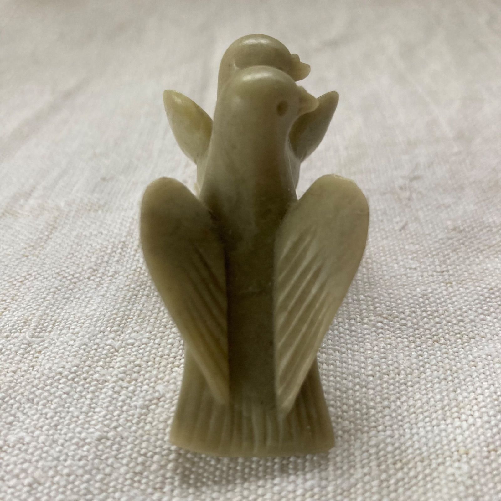 石製の鳥の置物 オブジェ 彫刻 ブロカント 古道具 古物 アンティーク 