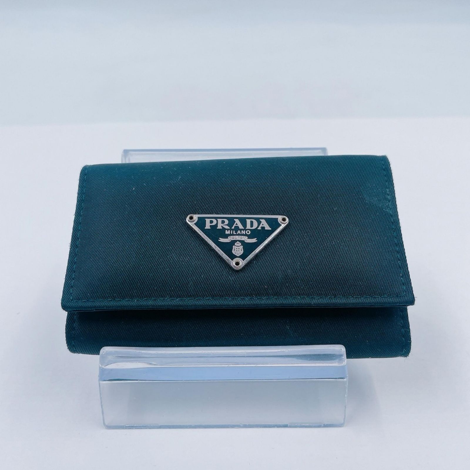 PRADA プラダ 三つ折り 6連 キーケース サフィアーノレザーラインキー