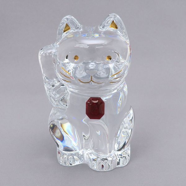 最終お値下げ中❣️バカラ まねき猫 レッドオクトゴン　未使用 最終お値下げ中❣️バカラ まねき猫 レッドオクトゴン 未使用 - メルカリ