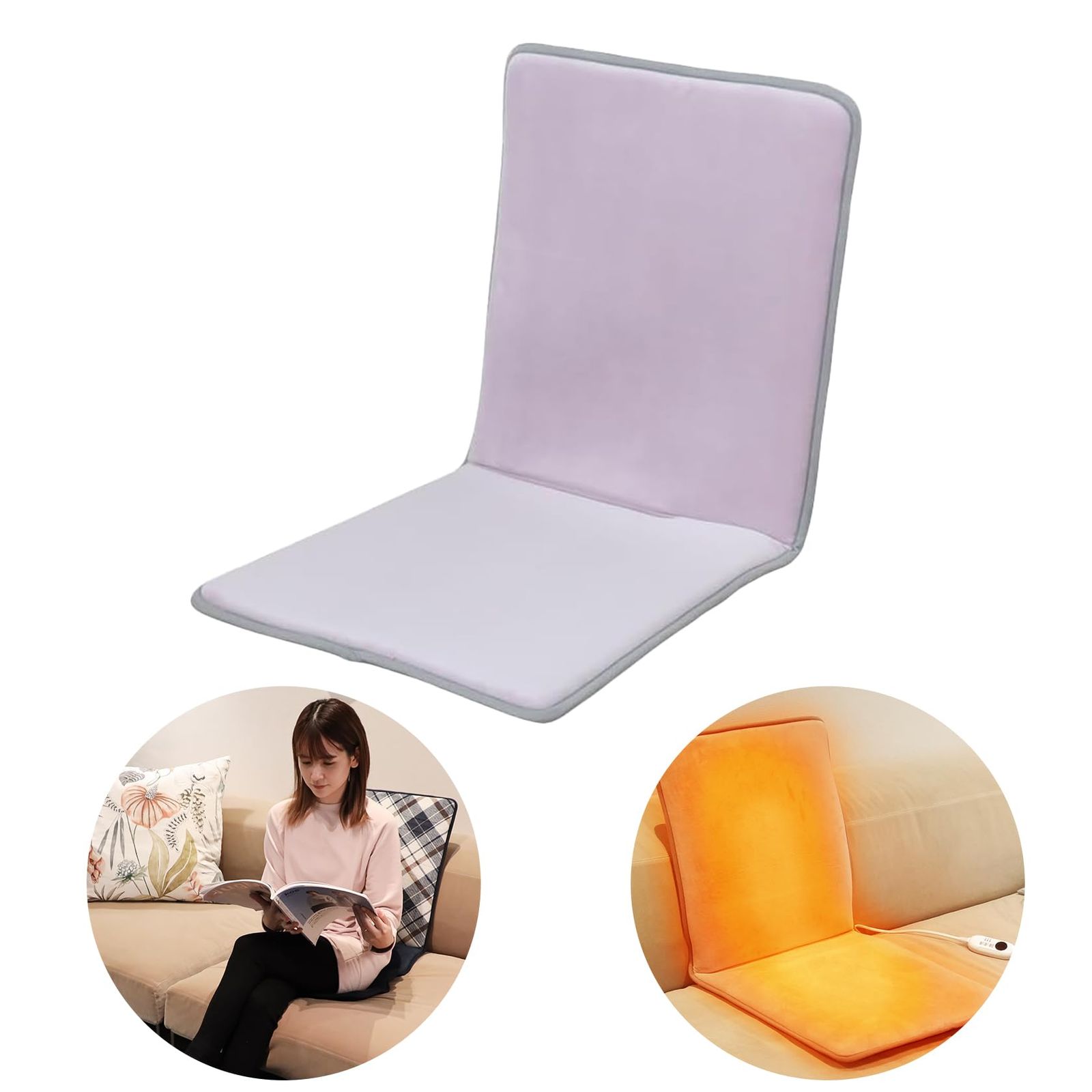 LaFuture ヒータークッション ホットマット 電気座布団 省エネ 9段階温度調整 ラベンダー