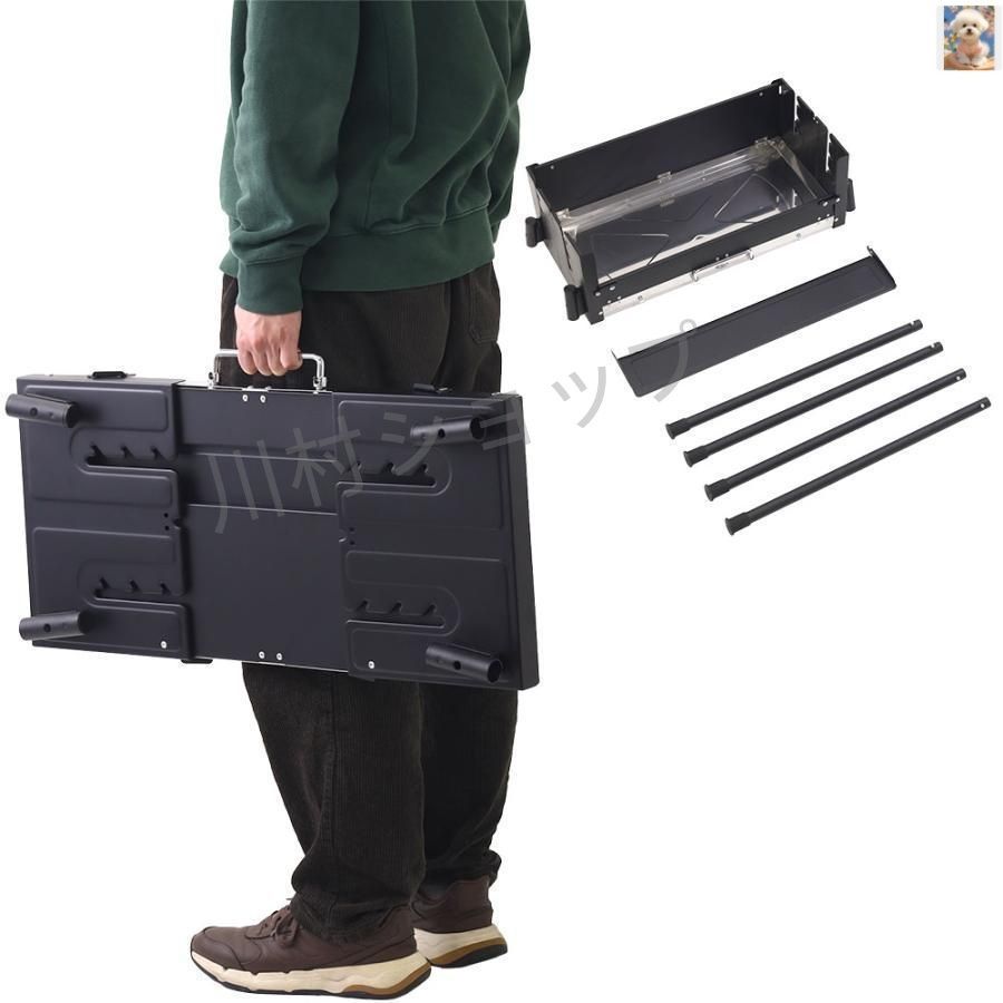 バーベキューコンロ 大型 折りたたみ ステンレス 大人数用 ポータブル BBQコンロ バーベキューグリル コンロ 幅 70cm 4 10人用 アメリカ OLIVEOS_COM_TR