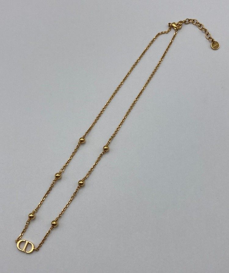 Christian Dior クリスチャンディオール CDロゴ ネックレス D4
