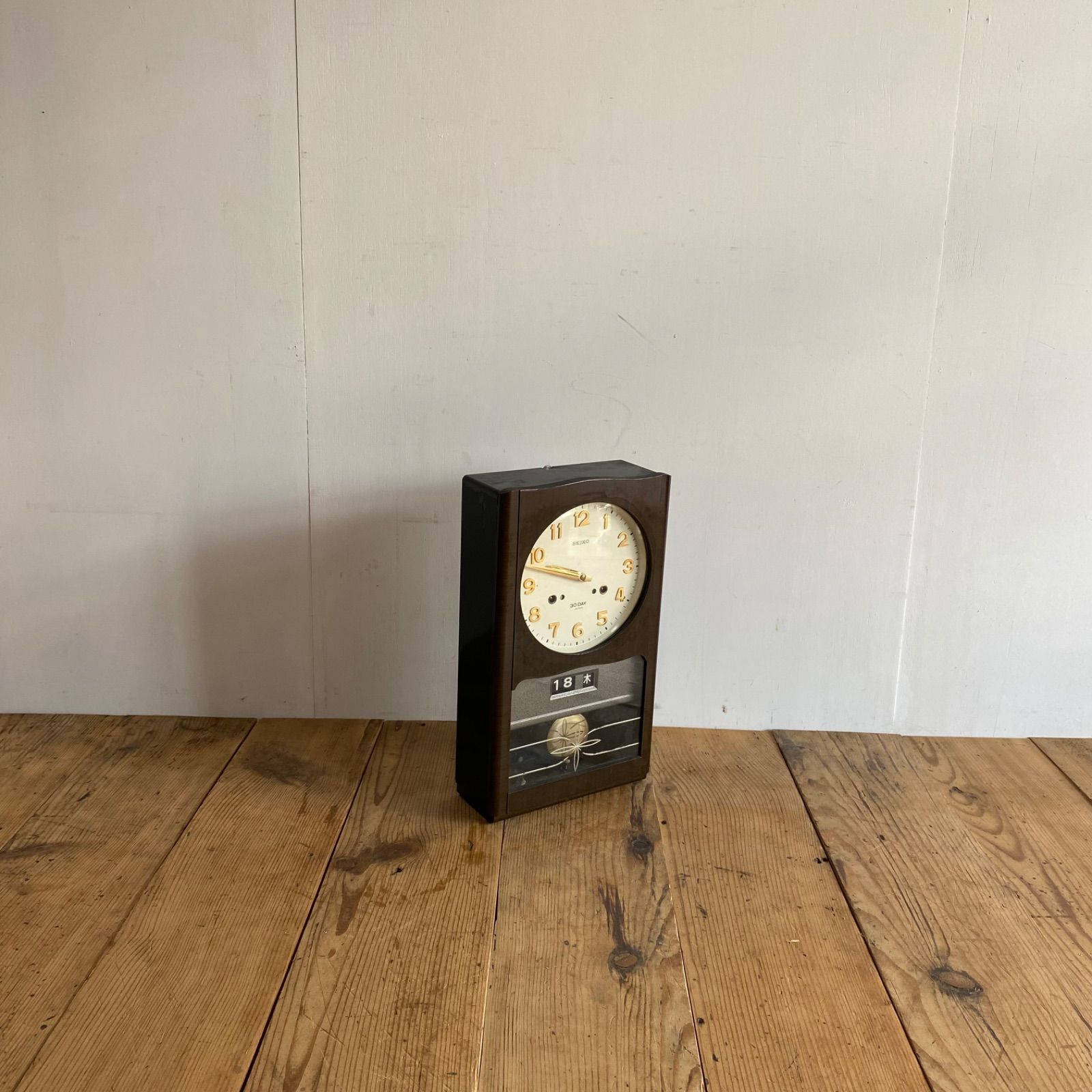 SEIKO セイコー ゼンマイ式 振り子時計 柱時計 1ヵ月巻掛時計 y92