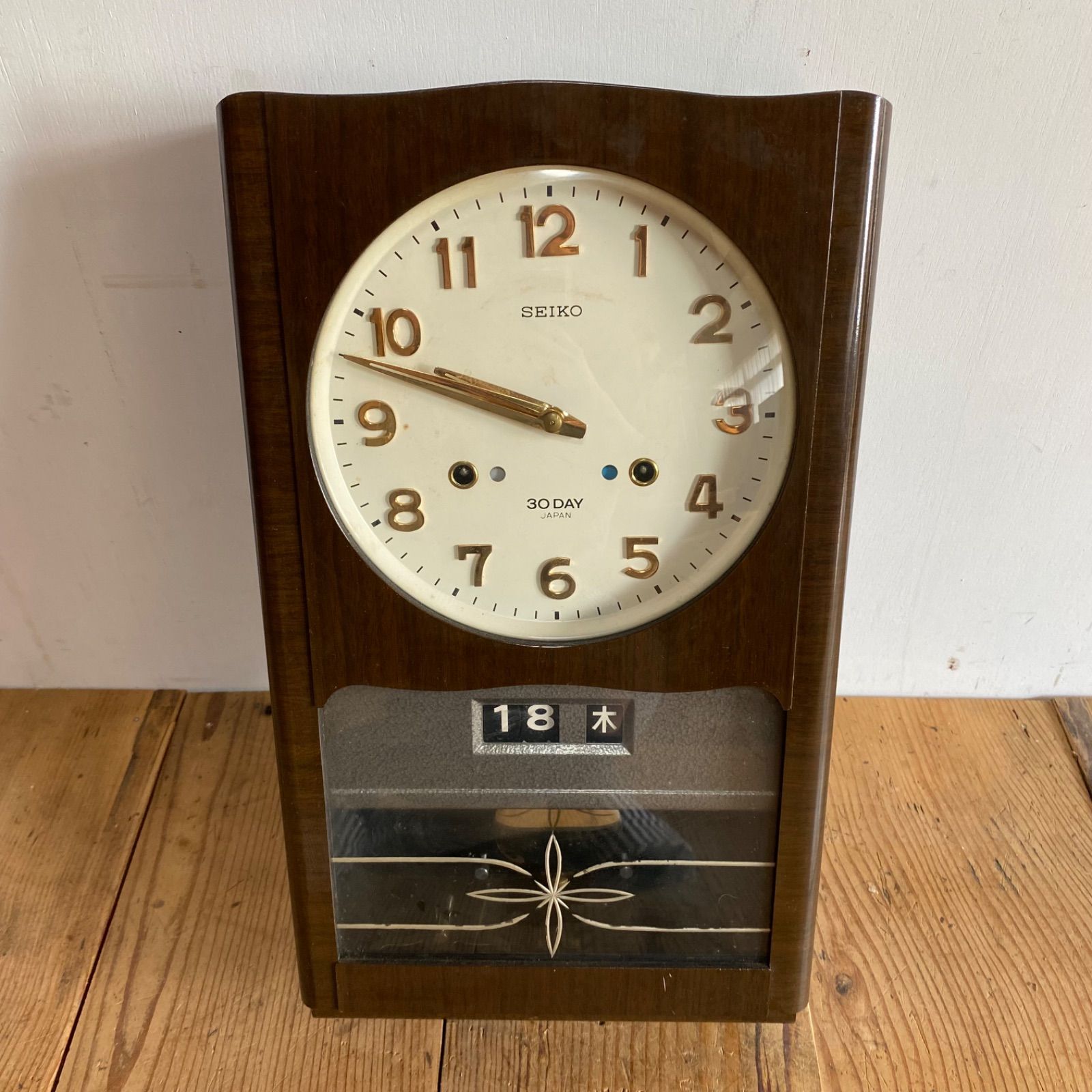 SEIKO セイコー ゼンマイ式 振り子時計 柱時計 1ヵ月巻掛時計 y92