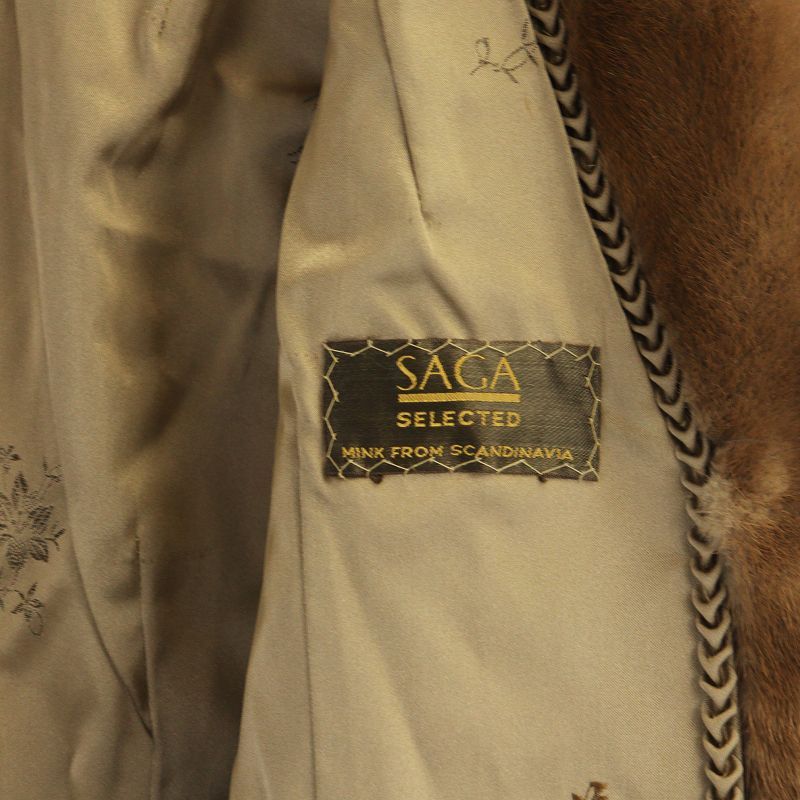 サガミンク SAGA MINK 金サガ 毛皮コート ミンクファー ミドル 長袖 総