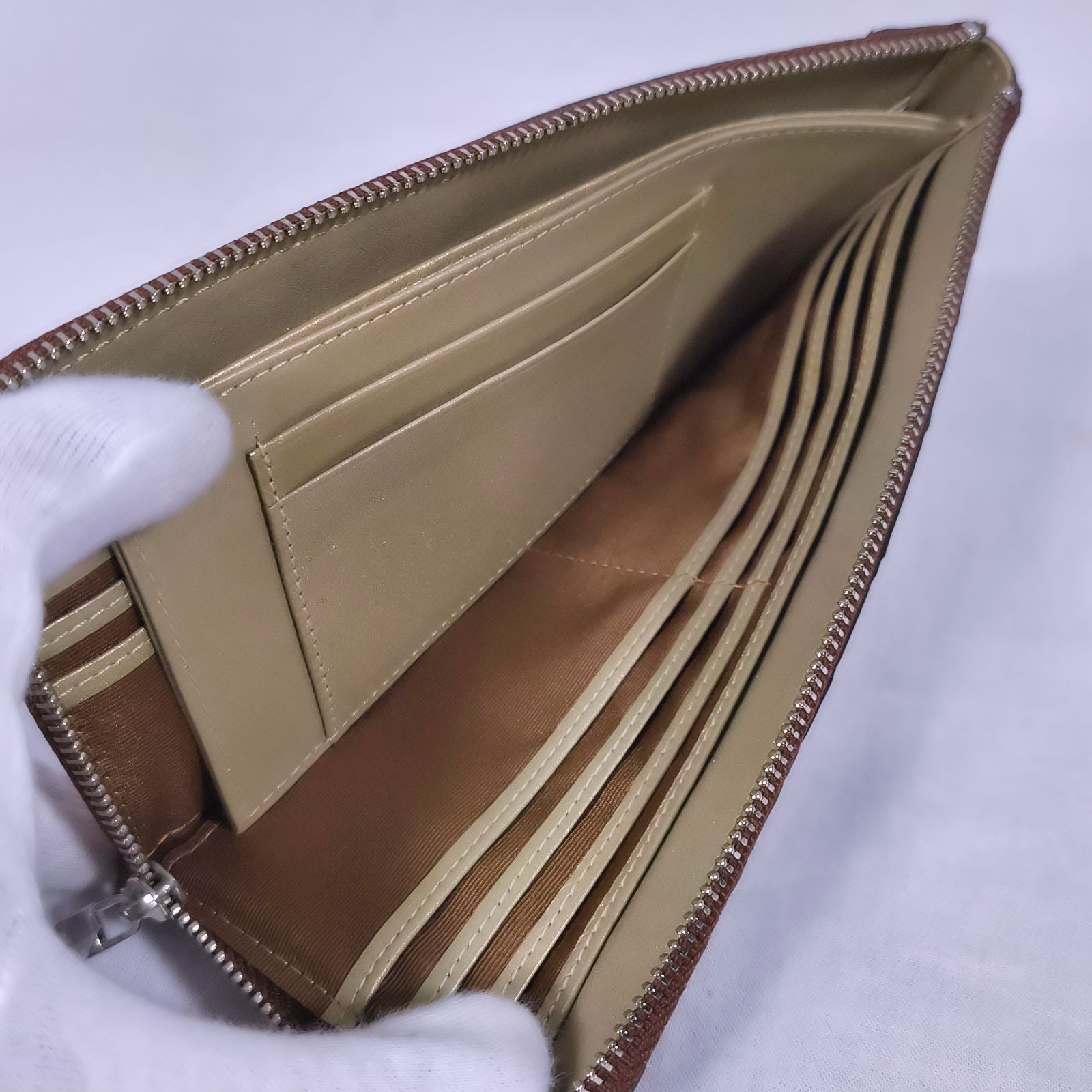 未使用品】 濱野皮革工藝 高級 リアルシャイニークロコダイルレザー