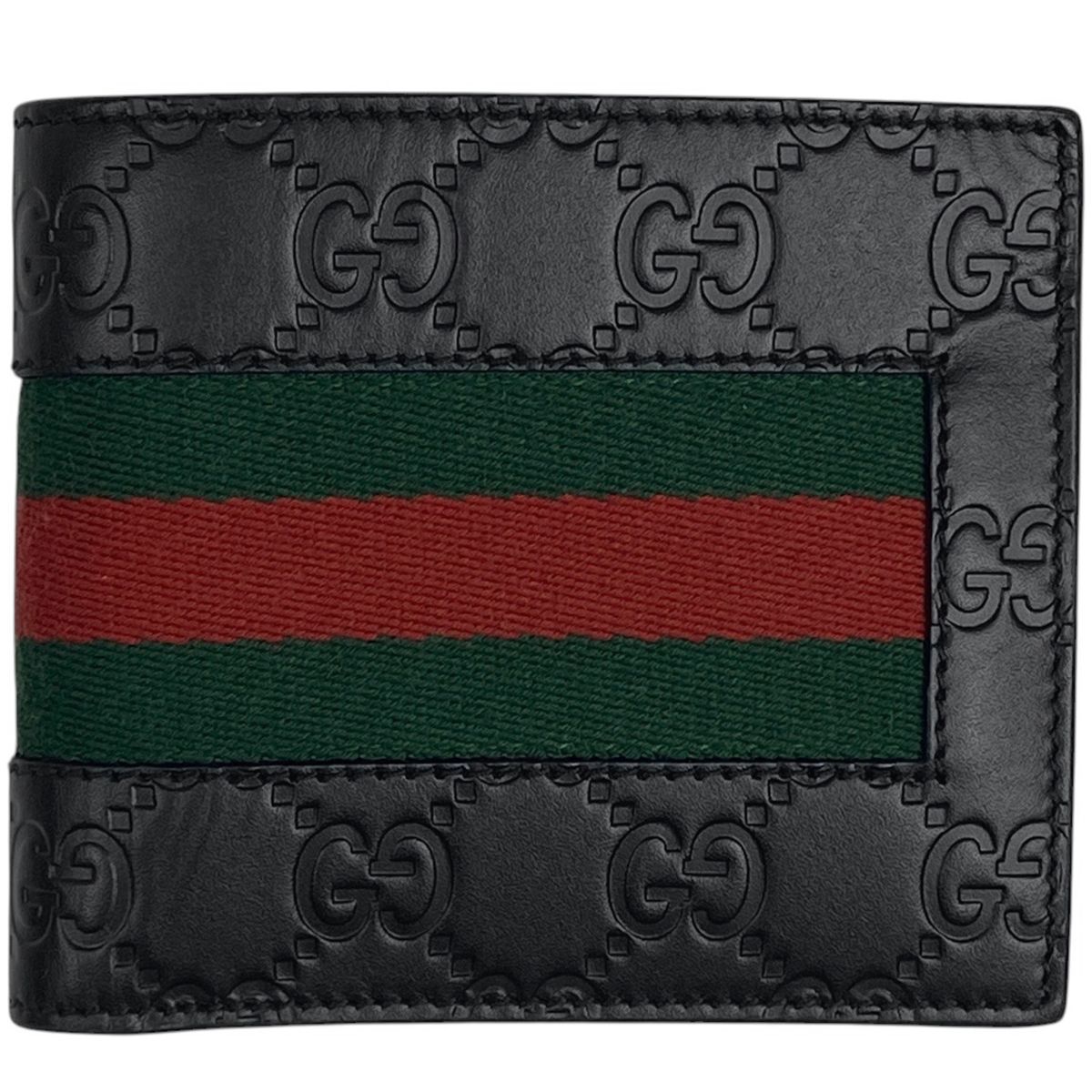 ✨美品✨ GUCCI 二つ折り財布 GG グッチ インターロック シェリーライン グッチ GUCCI グッチシマ 二つ折り財布 GG柄 シェリーライン ウェブ 二