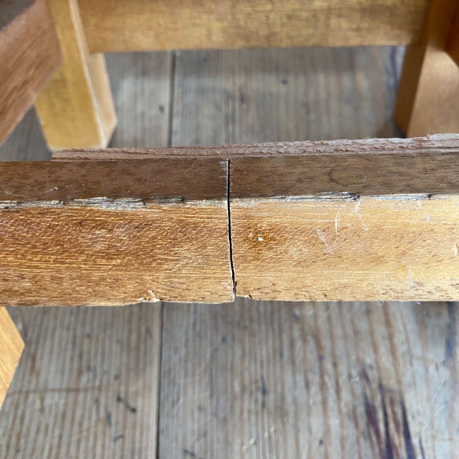 2脚セット アンティーク 角 スツール 椅子 植物台 昭和レトロ y77