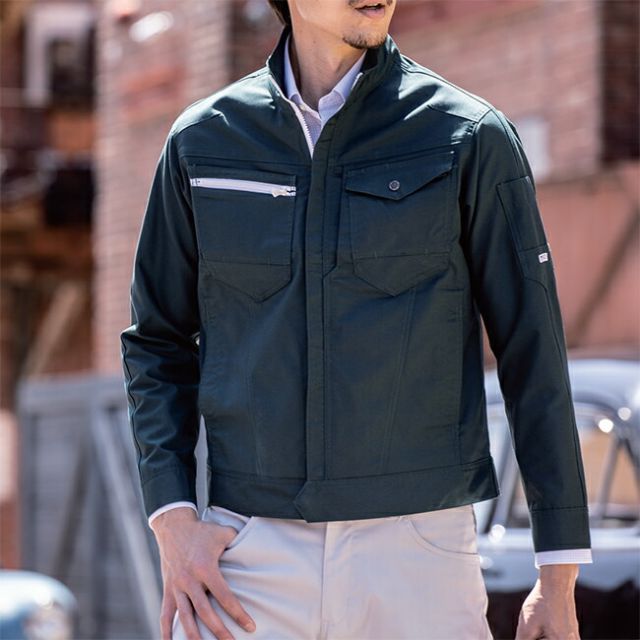 種類2：28：ディープグリーン/5L ビッグボーン EBA256 長袖ジャケット