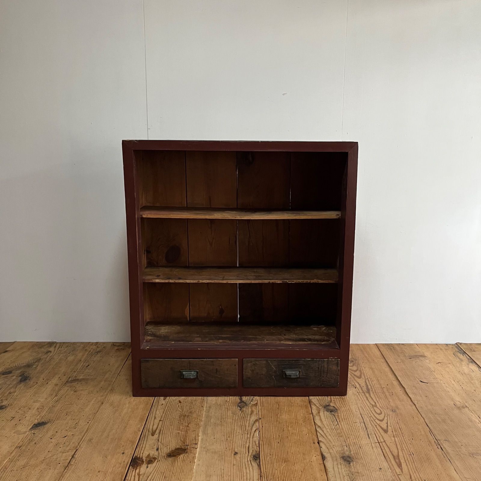 アンティーク チェスト 棚 オープンラック 食器棚 本棚 無垢材 y1000a