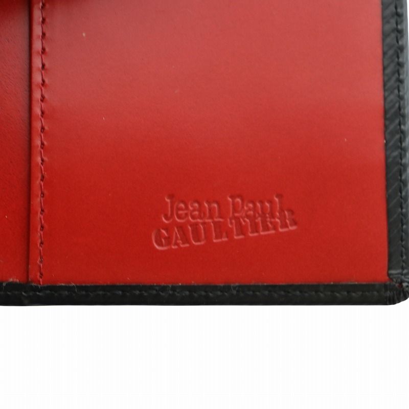 ジャンポールゴルチエ Jean Paul GAULTIER 二つ折り財布 がま口 レザー
