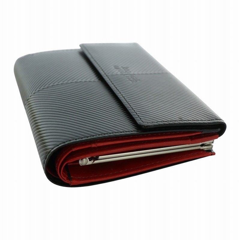 希少美品✨Jean Paul Gaultier 二つ折り長財布　ブラック　レザー ジャンポールゴルチエ Jean Paul GAULTIER 二つ折り財布 がま口 レザー