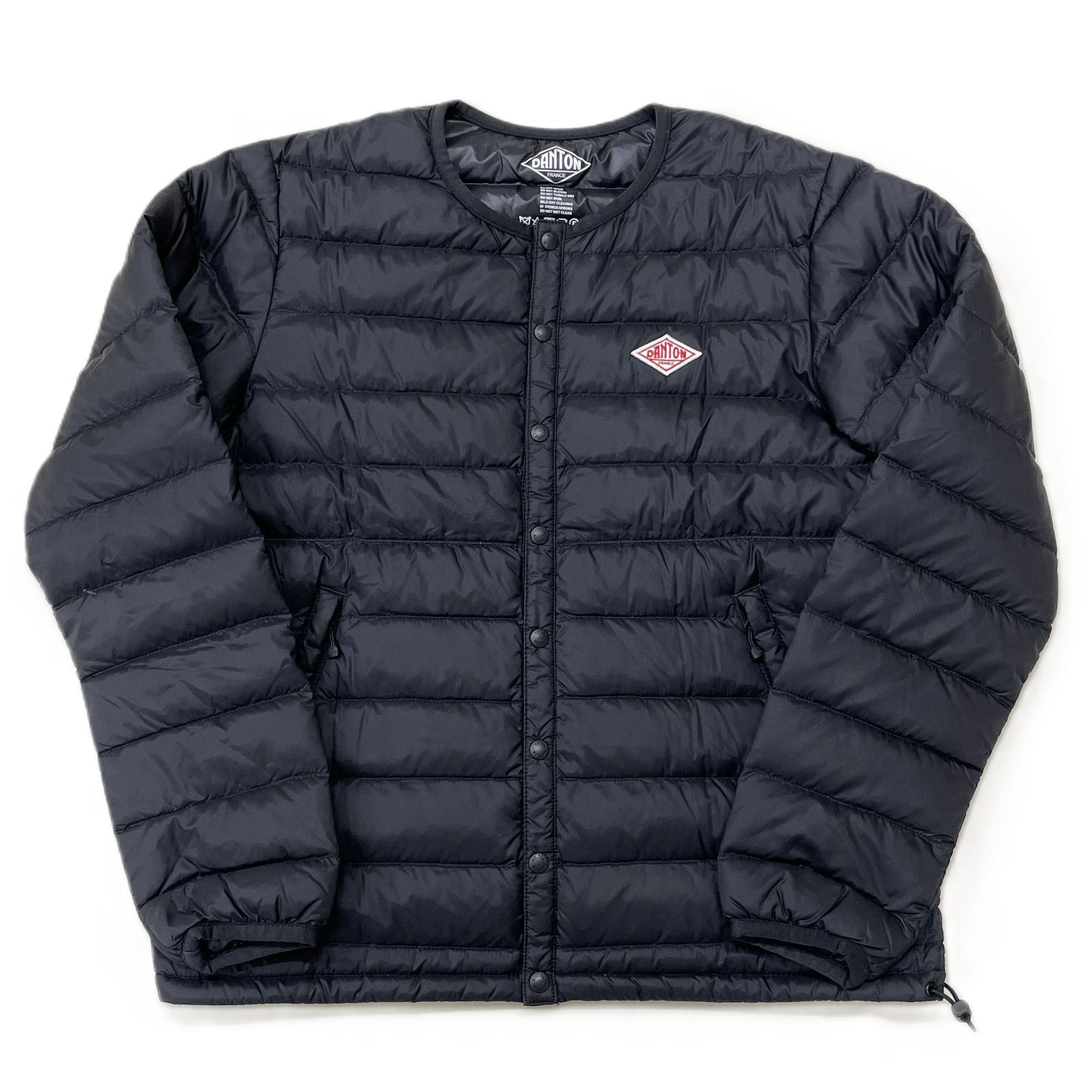 DANTON ダントン クルーネックインナーダウンジャケット 34 BLK/黒