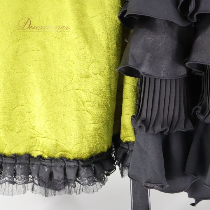 美品 フラメンコ衣装 ソニアジョーンズ 黒 フリル レース ファルダ ベロア素材 美品 フラメンコ衣装 ソニアジョーンズ 黒 フリル レース ファルダ