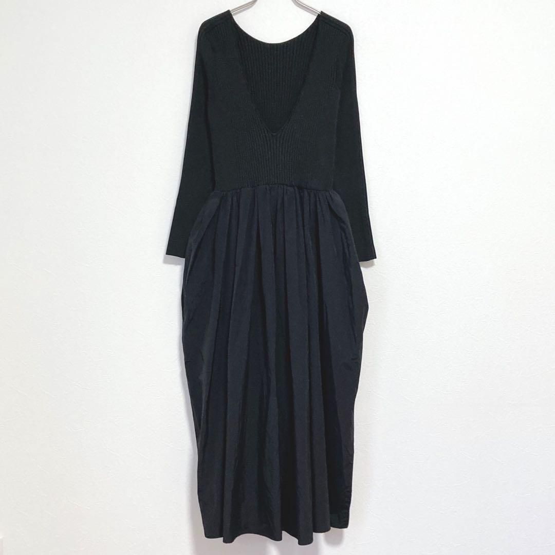AEWENMATOPH 定価2.7万 リブコンビワンピース ブラック 36 - メルカリ