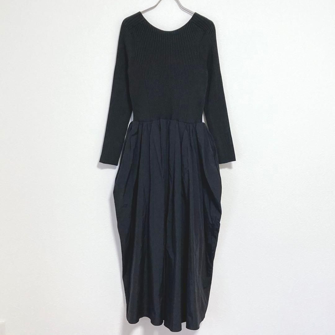 AEWENMATOPH 定価2.7万 リブコンビワンピース ブラック 36 - メルカリ