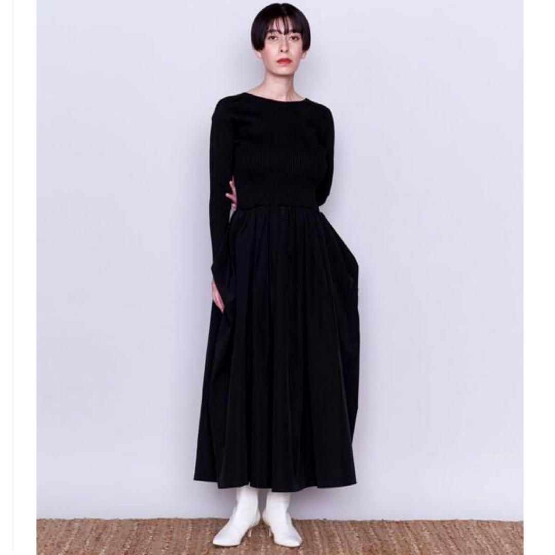 AEWENMATOPH 定価2.7万 リブコンビワンピース ブラック 36 AEWENMATOPH 定価2.7万 リブコンビワンピース ブラック 36 - メルカリ