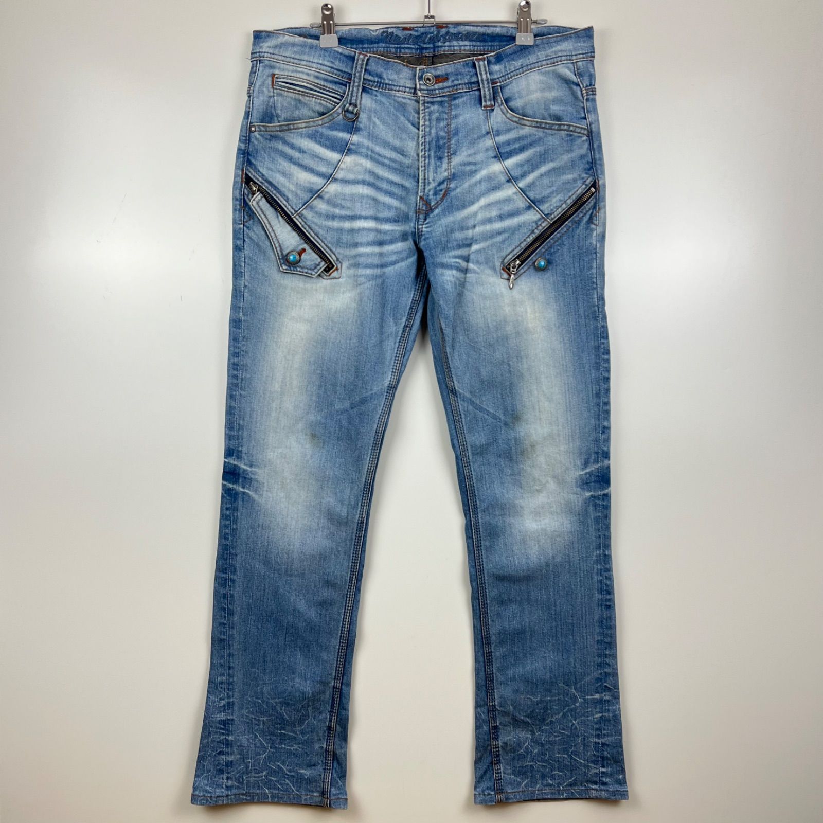 NICOLE CLUB FOR MEN フレアカーゴパンツ y2k 平成 お兄系 NICOLE CLUB FOR MEN 00s y2k archive turquoise bootscut denim pants