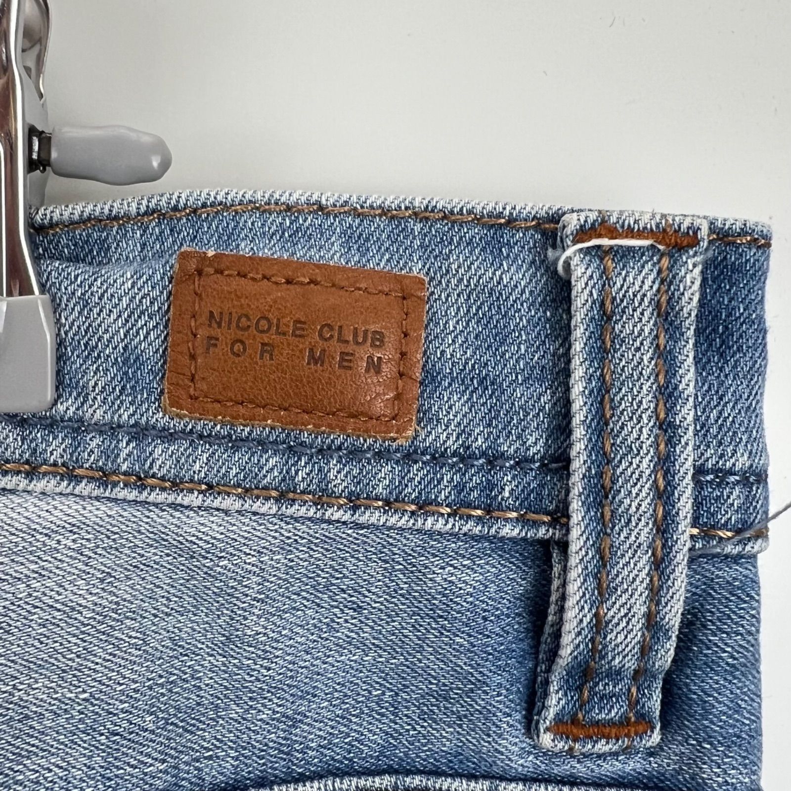 NICOLE CLUB FOR MEN 00s y2k archive turquoise bootscut denim pants