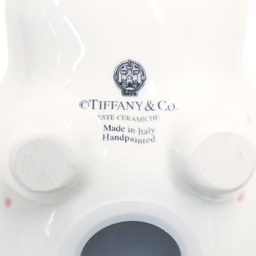 ティファニー ピギーバンク 貯金箱 陶器 ホワイト ティファニー ドット ピギー バンク 豚の貯金箱 陶器 ホワイト ピンク