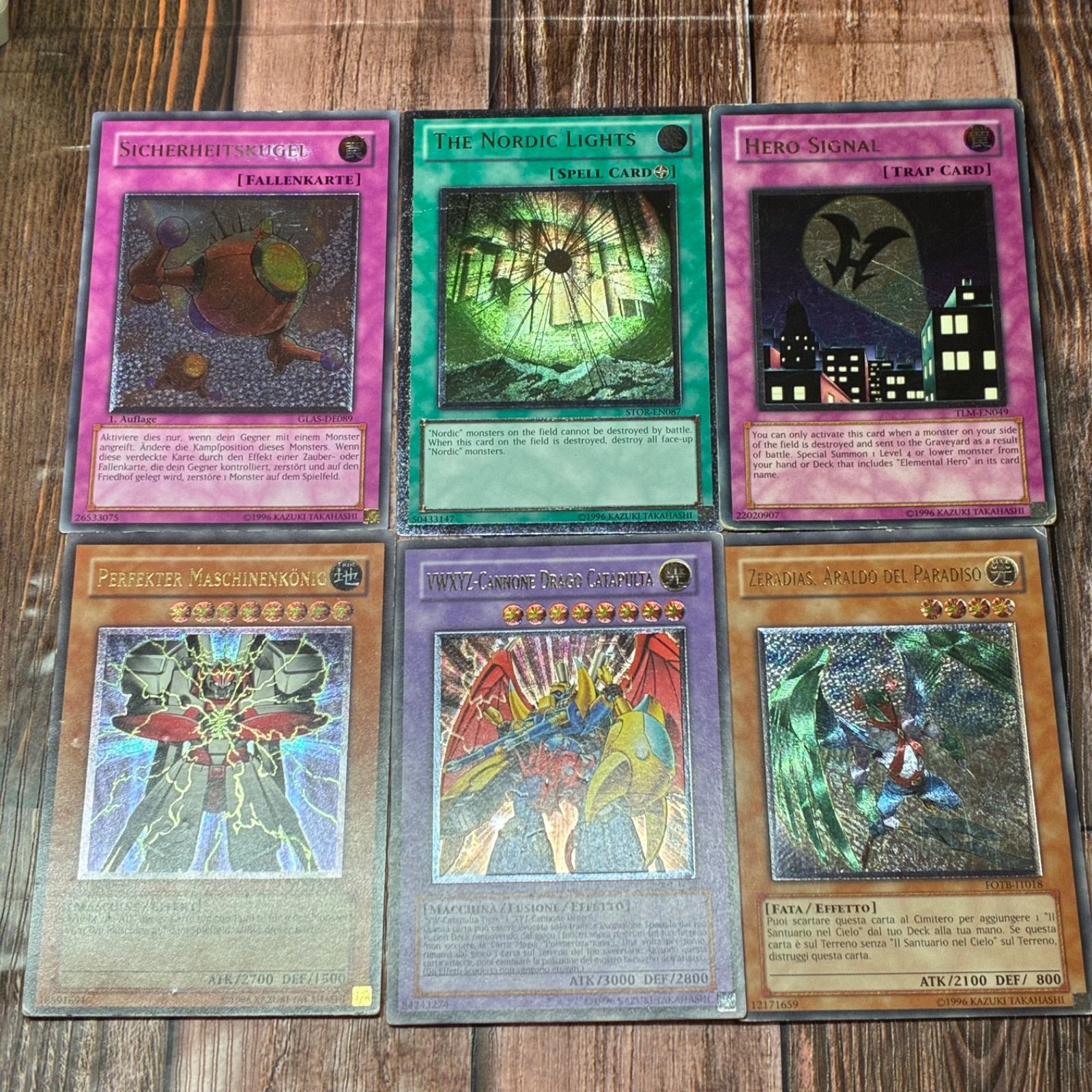 傷あり 遊戯王 英語版 海外版レリーフ 6枚セット