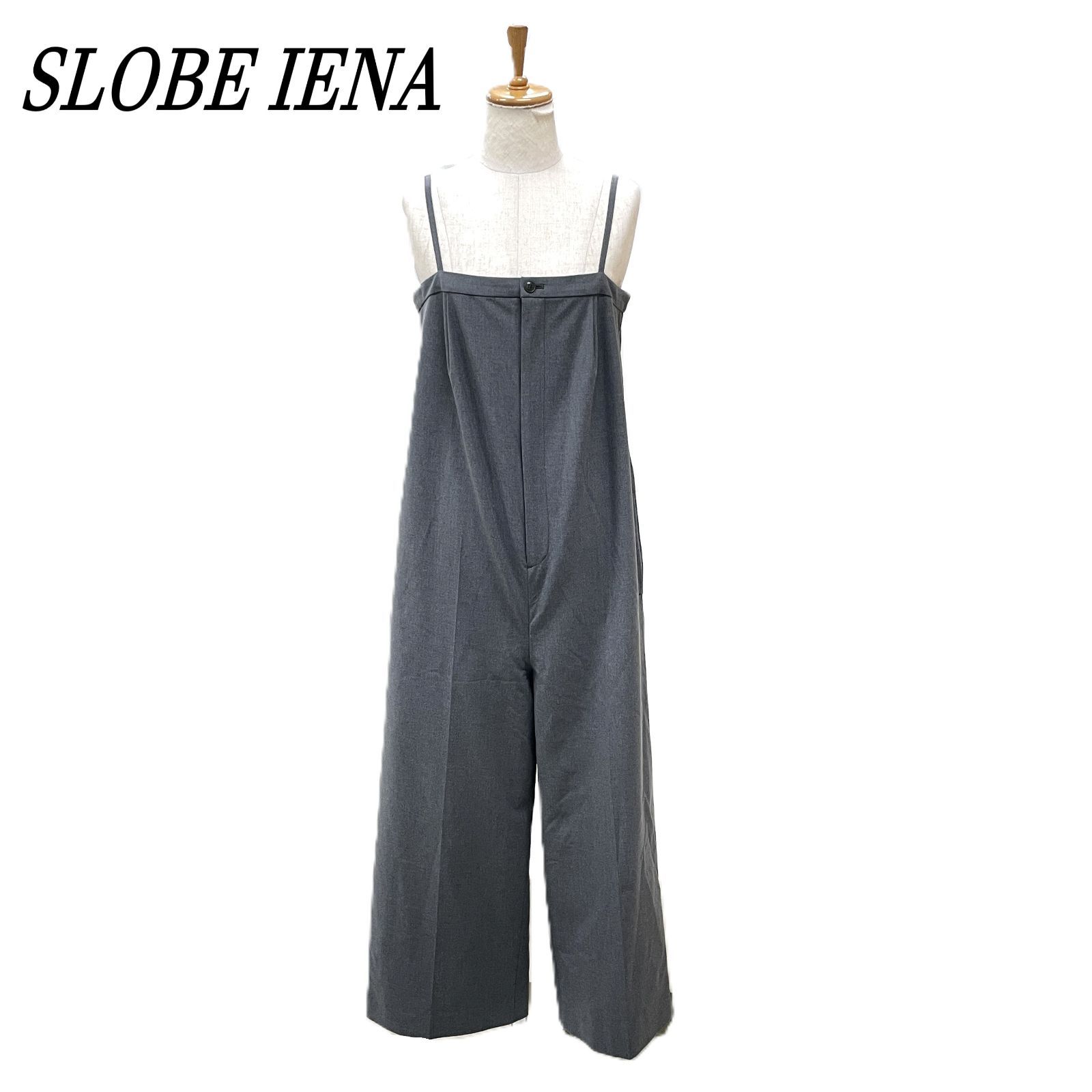 SLOBE IENA スローブイエナ ツイルトロアイラインサロペット GRY