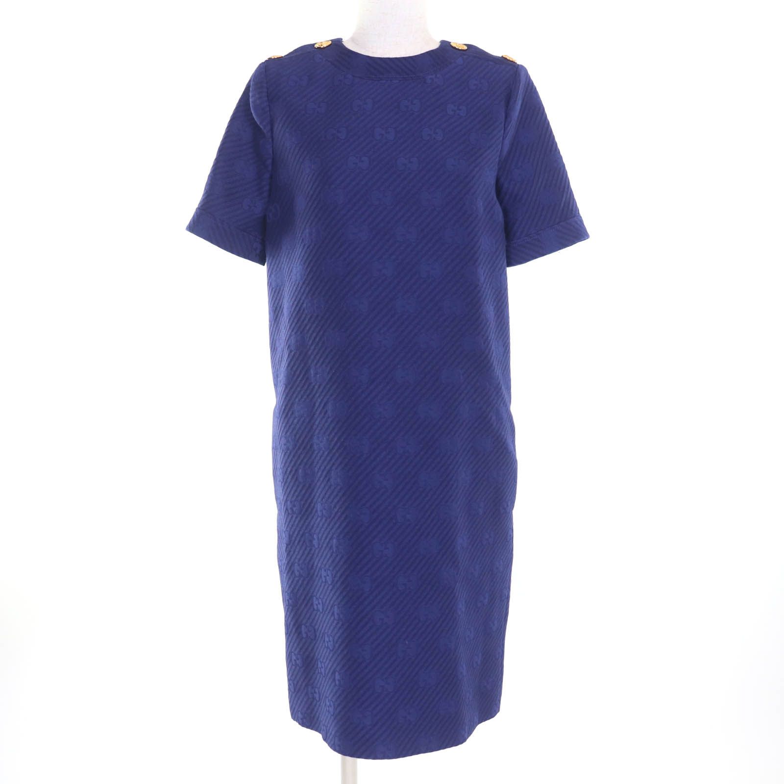 GUCCI ネイビー 半袖ワンピース GUCCI ネイビー 半袖ワンピース 10yeah