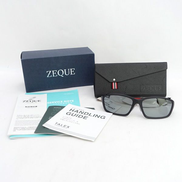 Zeque　ゼグー ◆サングラス/HOVER D1966/TALEXレンズ/ブラック×レッド メンズファッション【サングラス/メガネ】 【中古】 Zeque ゼグー ◇サングラス/HOVER D1966/TALEXレンズ/ブラック×レッド