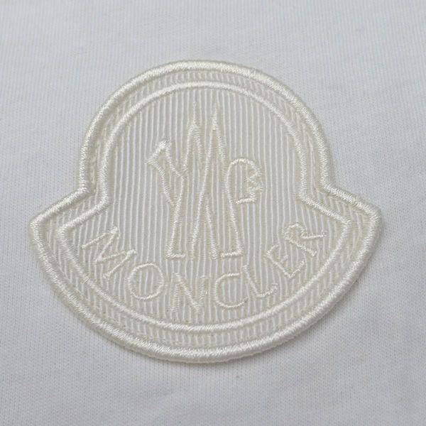 MONCLER / モンクレール ◆半袖Ｔシャツ/ロゴワッペン/ホワイト/サイズM F20938C75900 メンズファッション 【中古】 MONCLER / モンクレール ◇半袖Tシャツ/ロゴワッペン/ホワイト/サイズ